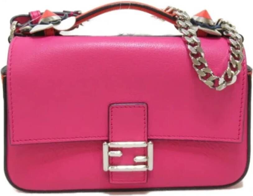 Fendi Vintage Pre-owned Leather fendi-bags Roze Dames
