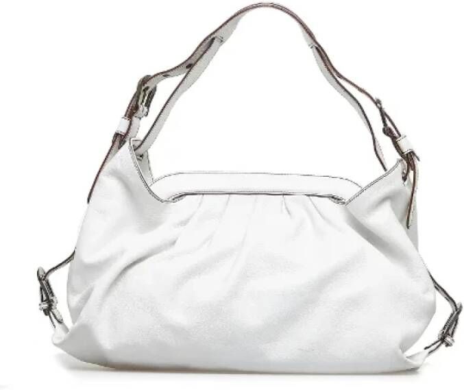 Fendi Vintage Pre-owned Leather fendi-bags Wit Dames
