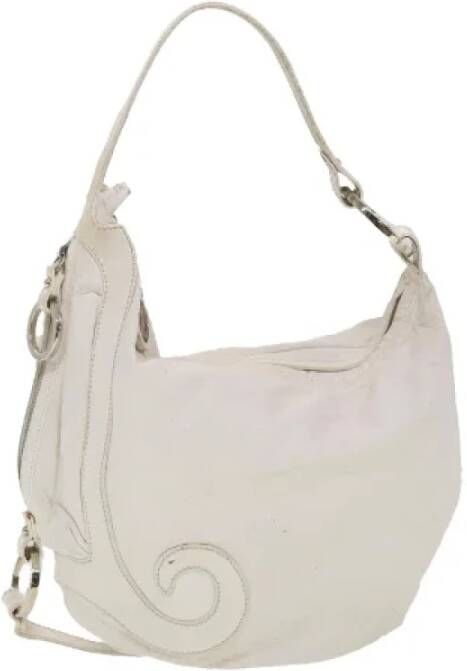 Fendi Vintage Pre-owned Leather fendi-bags Wit Dames