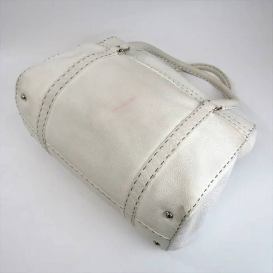 Fendi Vintage Pre-owned Leather fendi-bags Wit Dames