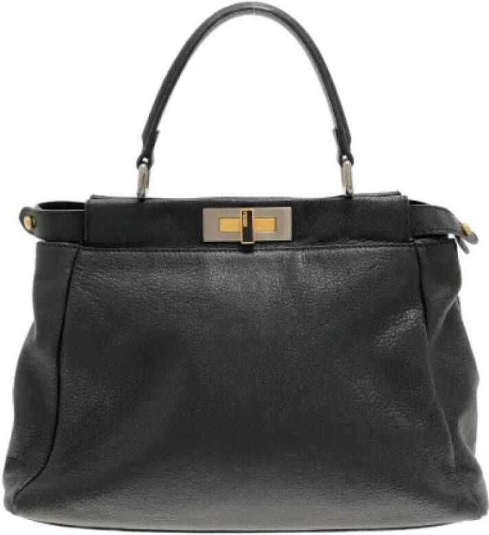 Fendi Vintage Pre-owned Leather fendi-bags Zwart Dames
