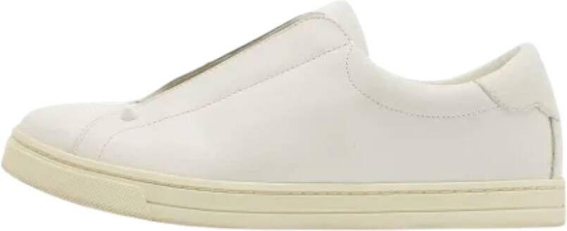 Fendi Vintage Pre-owned Leather flats Wit Dames