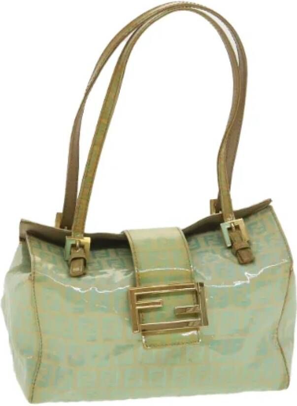 Fendi Vintage Pre-owned Leather handbags Blauw Dames