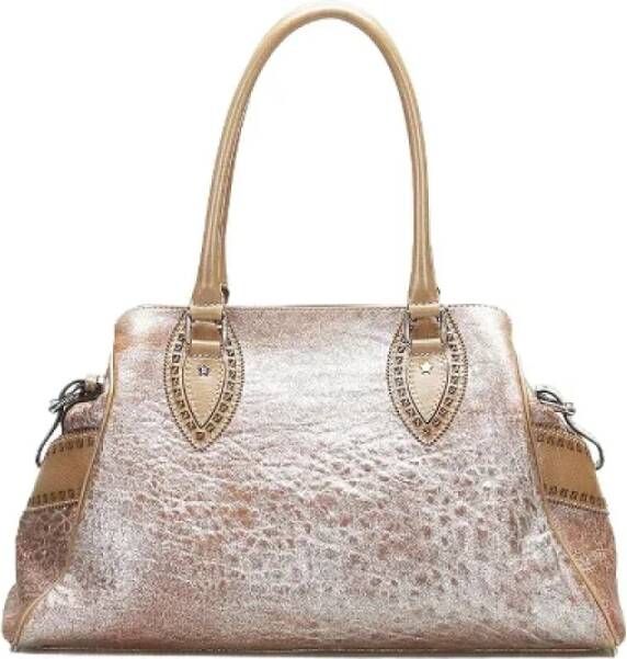 Fendi Vintage Pre-owned Leather handbags Bruin Dames
