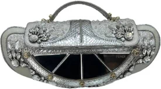 Fendi Vintage Pre-owned Leather handbags Grijs Dames