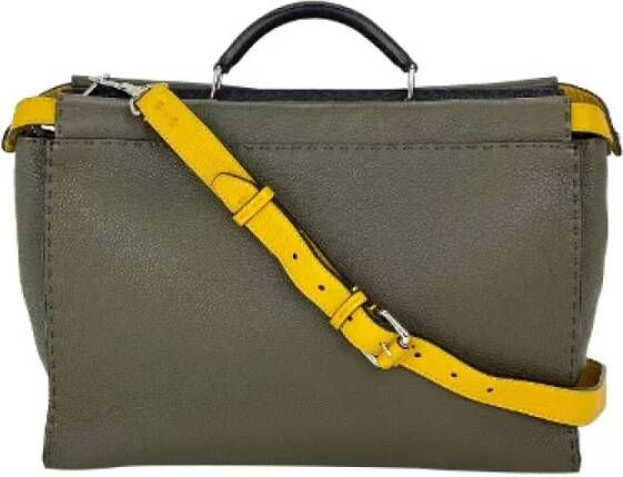 Fendi Vintage Pre-owned Leather handbags Groen Dames