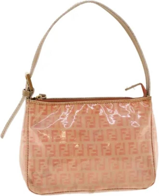 Fendi Vintage Pre-owned Leather handbags Oranje Dames