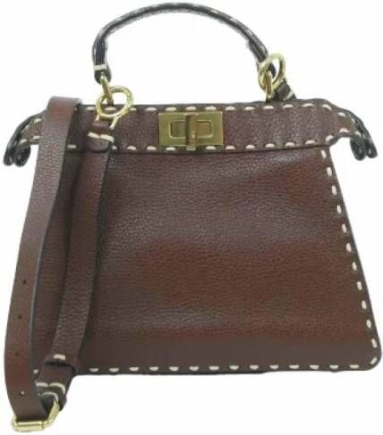 Fendi Vintage Pre-owned Leather handbags Rood Dames