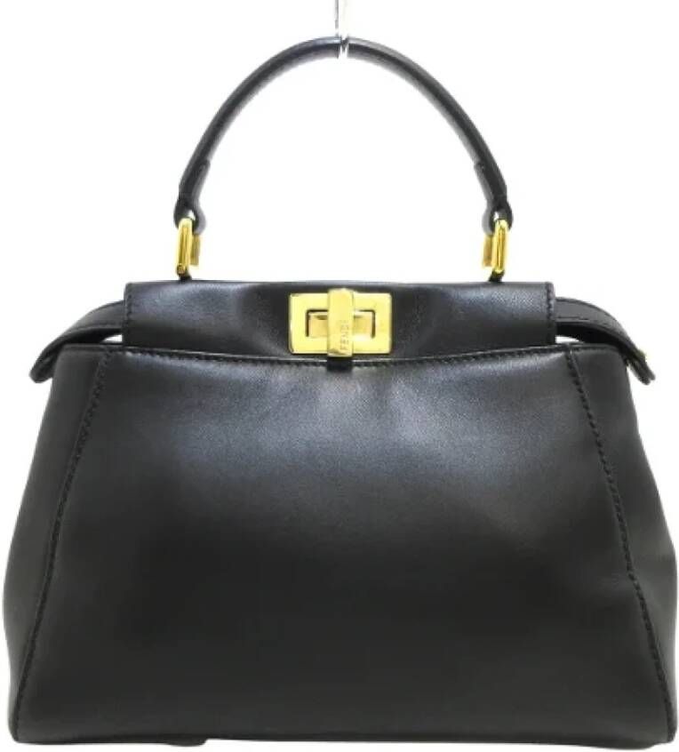 Fendi Vintage Pre-owned Leather handbags Zwart Dames