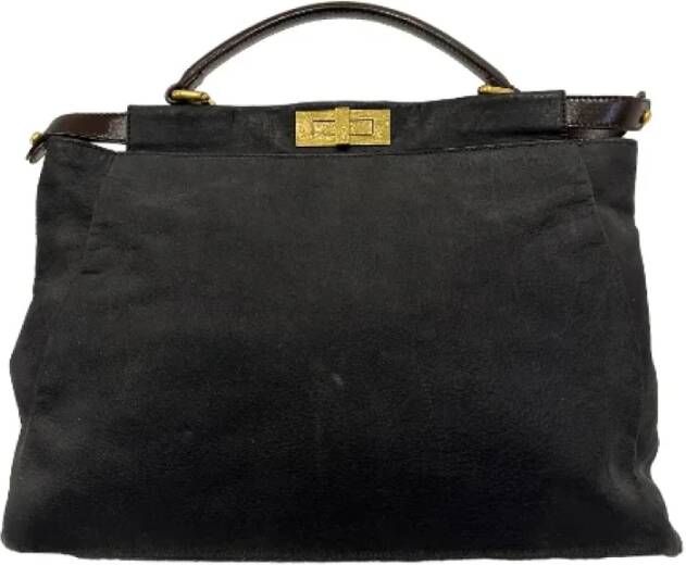 Fendi Vintage Pre-owned Leather handbags Zwart Dames
