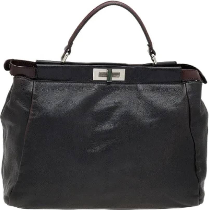 Fendi Vintage Pre-owned Leather handbags Zwart Dames