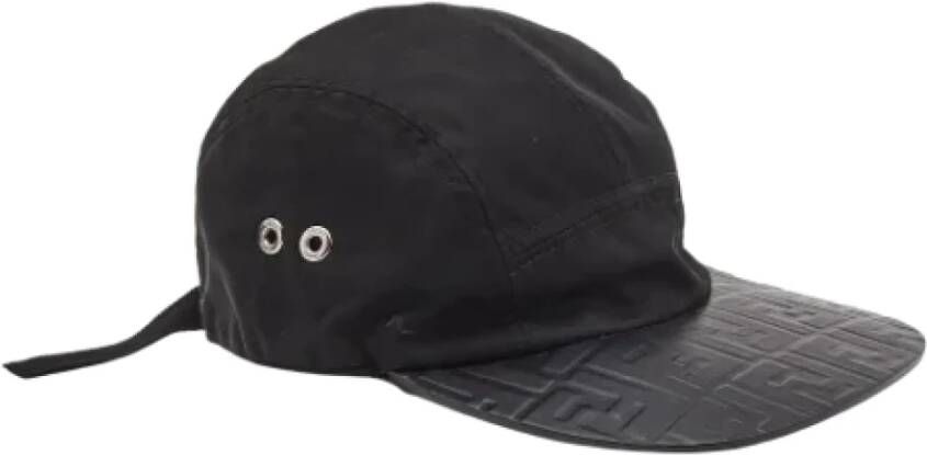 Fendi Vintage Pre-owned Leather hats Zwart Heren