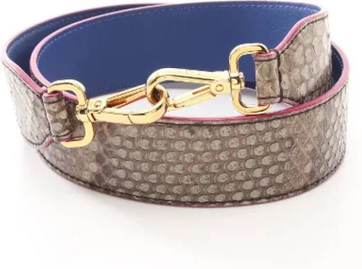 Fendi Vintage Pre-owned Leather home-office Grijs Dames