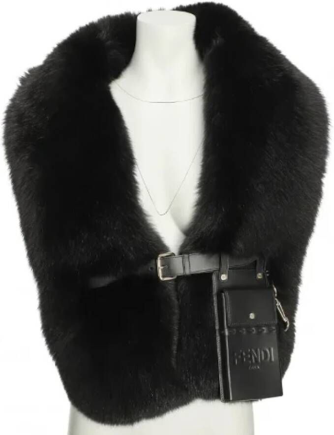Fendi Vintage Pre-owned Leather tops Zwart Dames