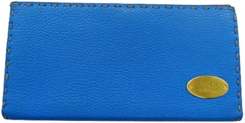 Fendi Vintage Pre-owned Leather wallets Blauw Dames