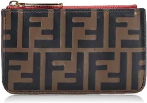 Fendi Vintage Pre-owned Leather wallets Bruin Dames