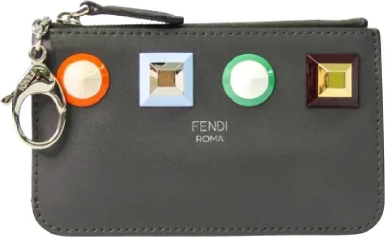 Fendi Vintage Pre-owned Leather wallets Grijs Dames