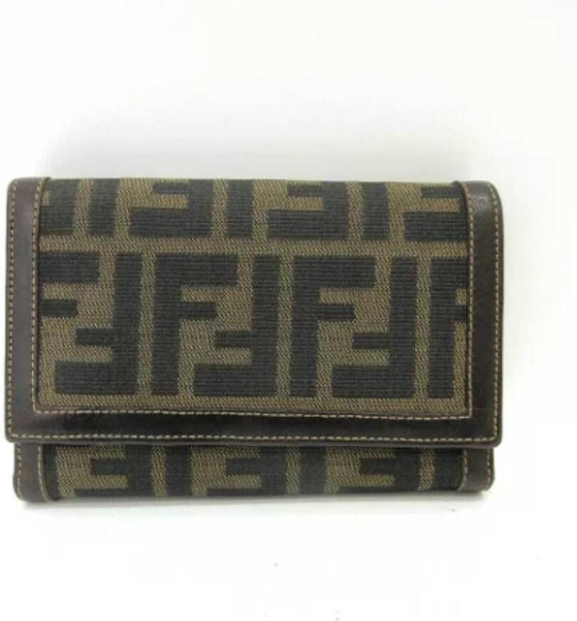 Fendi Vintage Pre-owned Leather wallets Groen Dames