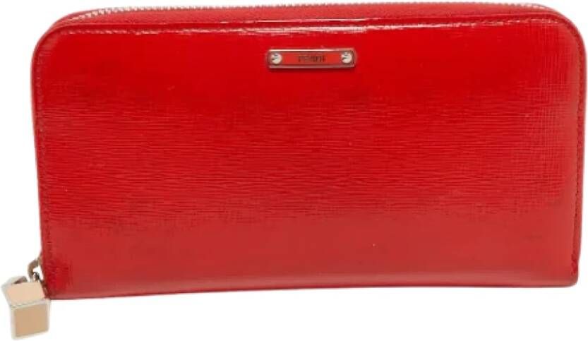 Fendi Vintage Pre-owned Leather wallets Rood Dames