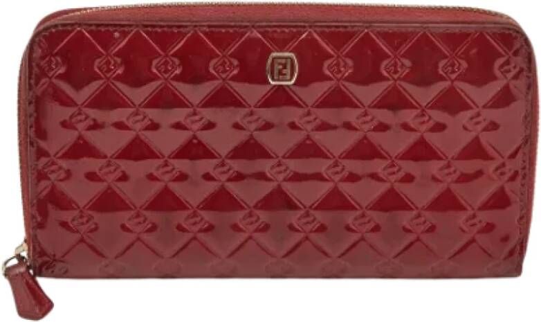 Fendi Vintage Pre-owned Leather wallets Rood Dames
