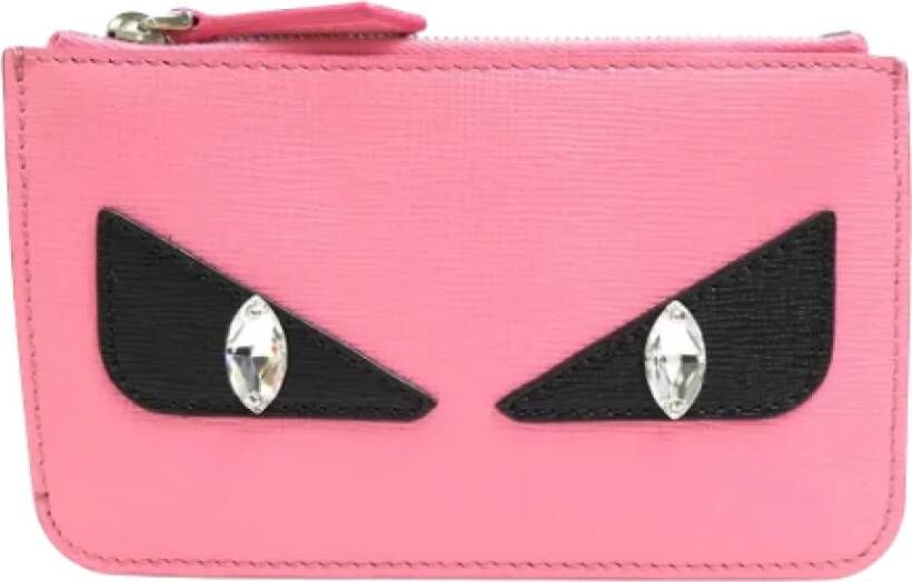 Fendi Vintage Pre-owned Leather wallets Roze Dames