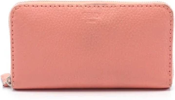 Fendi Vintage Pre-owned Leather wallets Roze Dames