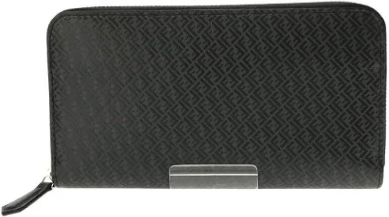 Fendi Vintage Pre-owned Leather wallets Zwart Dames