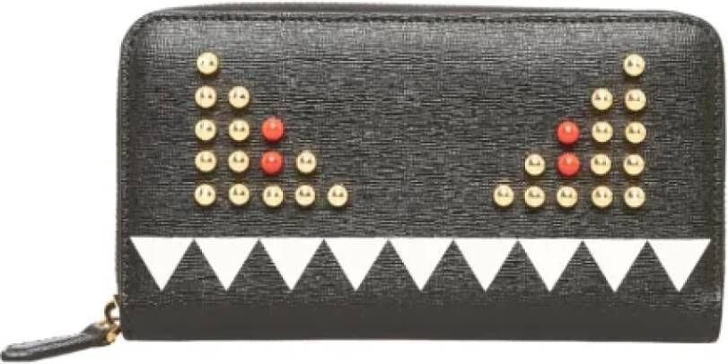 Fendi Vintage Pre-owned Leather wallets Zwart Dames