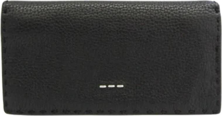 Fendi Vintage Pre-owned Leather wallets Zwart Dames