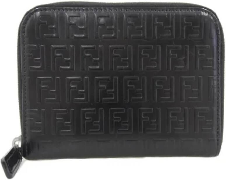 Fendi Vintage Pre-owned Leather wallets Zwart Dames