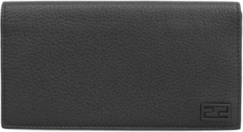Fendi Vintage Pre-owned Leather wallets Zwart Dames