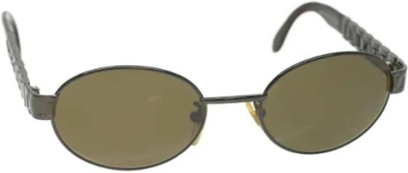 Fendi Vintage Pre-owned Metal sunglasses Bruin Dames