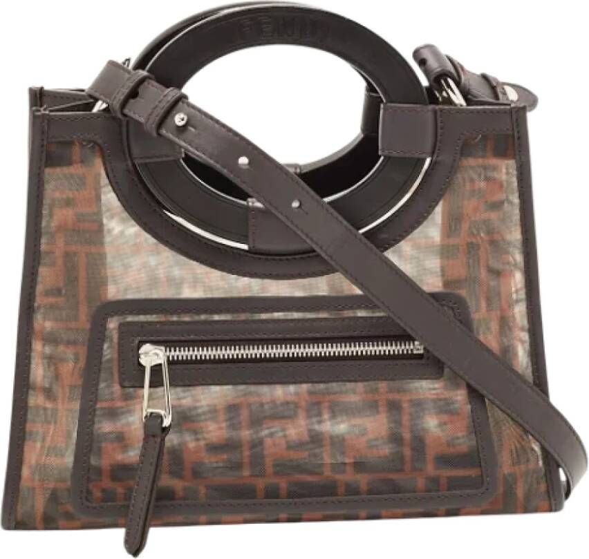Fendi Vintage Pre-owned Nylon handbags Bruin Dames