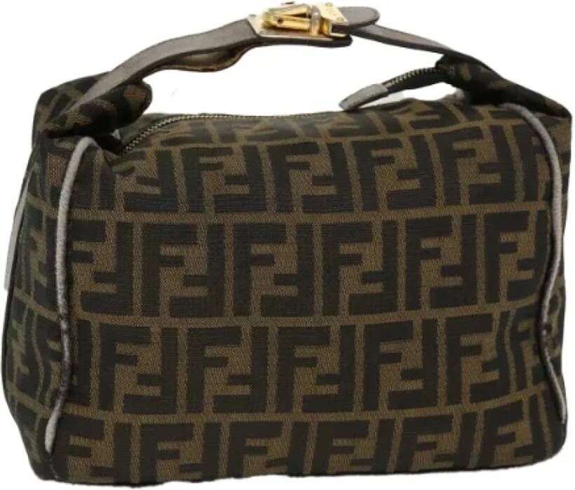 Fendi Vintage Pre-owned Nylon handbags Bruin Dames