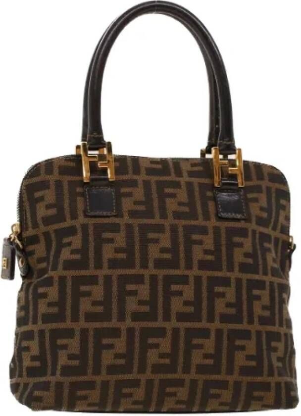 Fendi Vintage Pre-owned Nylon handbags Bruin Dames