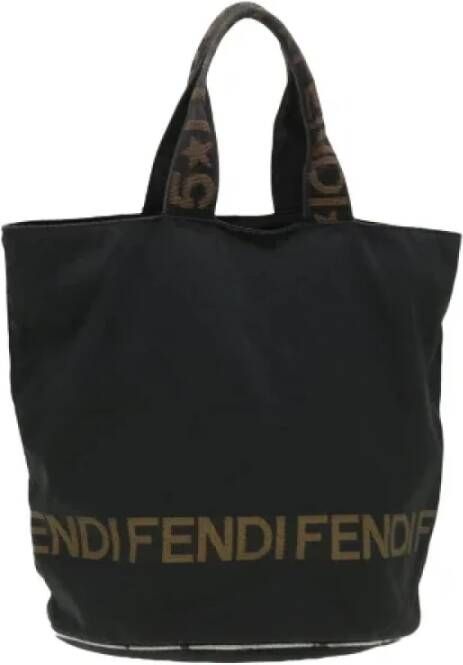 Fendi Vintage Pre-owned Nylon handbags Bruin Dames