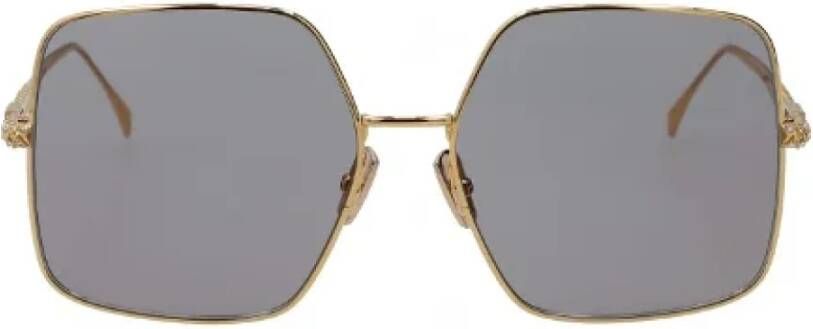 Fendi Vintage Pre-owned Plastic sunglasses Grijs Dames