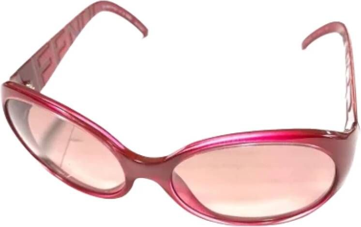 Fendi Vintage Pre-owned Plastic sunglasses Rood Dames