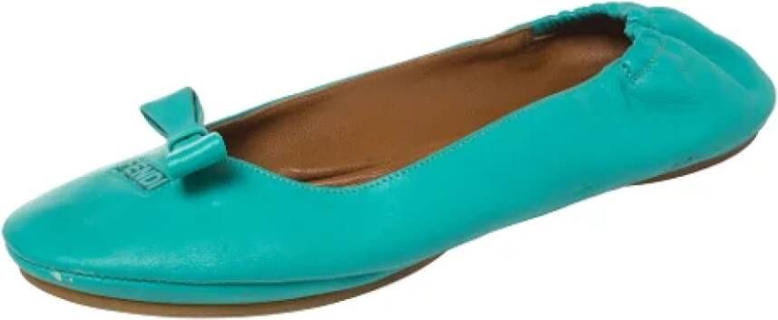 Fendi Vintage Pre-owned Platte schoenen Groen Dames