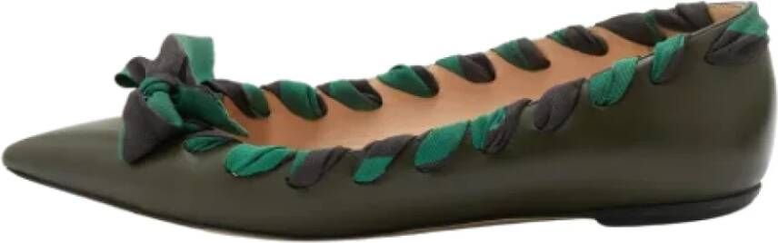 Fendi Vintage Pre-owned Platte schoenen Groen Dames