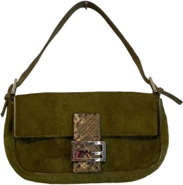 Fendi Vintage Pre-owned Pony hair fendi-bags Groen Dames