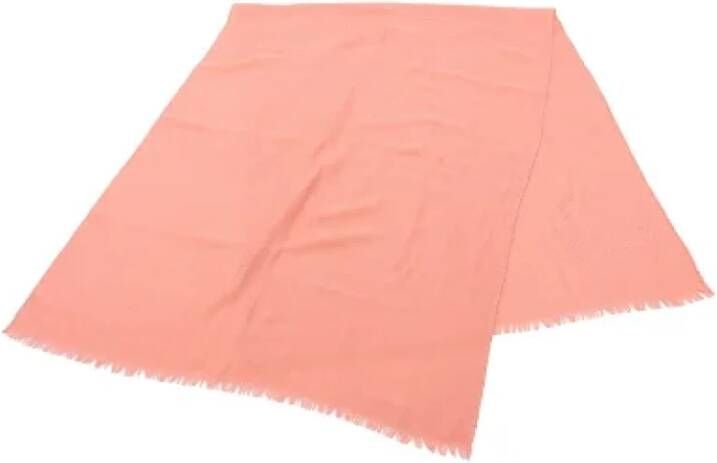 Fendi Vintage Pre-owned Silk scarves Roze Dames