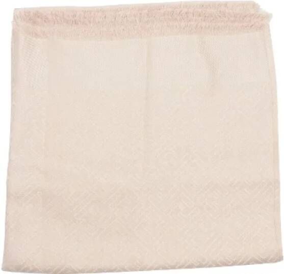Fendi Vintage Pre-owned Silk scarves Roze Dames