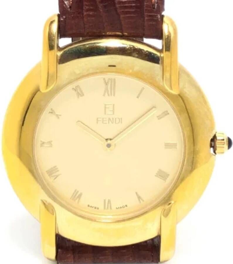 Fendi Vintage Pre-owned Stainless Steel watches Bruin Dames