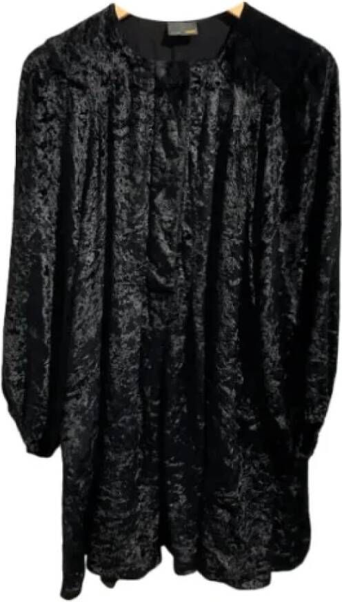 Fendi Vintage Pre-owned Velvet dresses Zwart Dames