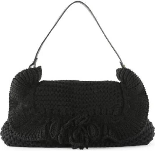 Fendi Vintage Pre-owned Wool fendi-bags Zwart Dames