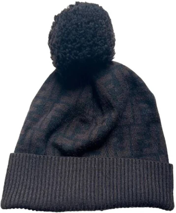 Fendi Vintage Pre-owned Wool hats Bruin Dames