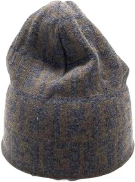 Fendi Vintage Pre-owned Wool hats Bruin Unisex