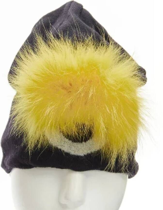 Fendi Vintage Pre-owned Wool hats Zwart Dames