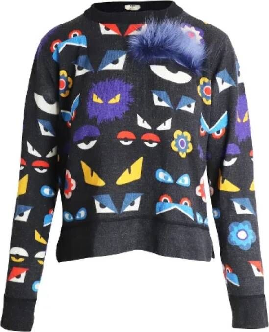 Fendi Vintage Pre-owned Wool outerwear Meerkleurig Dames